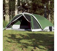 vidaXL Tenda Familiare Cabina per 6 Persone Verde Impermeabile, Tenda, Tenda da Esterno, Tenda per 6 Persone, Tenda da Giardino, Tenda Impermeabile