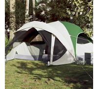 vidaXL Tenda Familiare Cabina per 6 Persone Verde Impermeabile, tenda da campeggio, tenda da esterno, tenda impermeabile, tenda da giardino