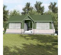 vidaXL Tenda Familiare con Tetto Verde e Beige 622 x 295 x 238 cm, Tenda Moderna Portatile per Famiglie, rifugio Esterno Pieghevole, Resistente all'Acqua e ai Raggi UV, per Giardini