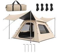 Tenda familiare pop-up istantanea, pali di supporto da 210 cm | Con altezza libera extra, for pernottamenti in campeggio nel fine settimana