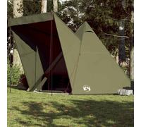vidaXL Tenda Familiare Tipi per 6 Persone Verde Oliva Impermeabile