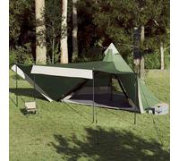 vidaXL Tenda Familiare Tipi per 8 Persone Verde Impermeabile