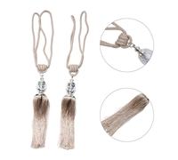 Tenda Fermatenda Cravatta Tenuta Dietro Camera Cena Nappa 2pcs Decorazione