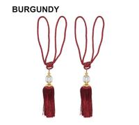 Tenda Fermatenda Cravatta Tenuta Dietro Camera da Letto Cena Nappa 1 Paio 2pcs