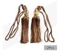 Tenda Fermatenda Cravatta Tenuta Dietro Camera da Letto Cena Nappa 1 Paio 2pcs