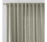 Tenda filtrante in lino, con nastro arricciatore o wave, ELBA Verde 140 x 350 cm