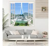 Tenda Finestra Cucina 208 x 180 cm Si Chiude da Sola, Rete Fine, Chiusura Automatica Zanzariera Magnetica per Finestra Anti Personalizzabile per di Multi Tipi, Bianco