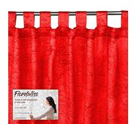 TENDA FIORDALISO in tinta ROSSO FUOCO CM. 140X290 confezionata