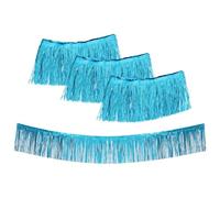 Tenda Frangia Decorativa 4 Pezzi in Plastica Blu per Feste | Uso Versatile e Regolabile, per Porta e Matrimoni, Colori Vivaci ed Elegante per Decorazioni Evento