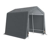 Tenda Garage 2.4x2m Per Veicoli E Biciclette In Metallo E Tessuto Pe, Grigio Scuro