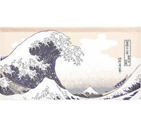 Tenda Giapponese Noren 33.46x11.81 In Grande Onda Kanagawa Mt.Fuji Giappone