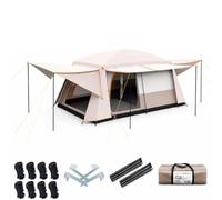 Tenda Glamping, Accessori Essenziali per Il Campeggio, Per Escursioni | Con Due Stanze E Un Soggiorno, Impermeabile, Finestre Panoramiche a 360°, Include Borsa per Il Trasporto