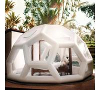 Tenda gonfiabile a bolle, Tenda a bolle gonfiabile con ventilatore a cupola a tunnel for campeggio, osservazione delle stelle, all'aperto, trasparente, 4 m/5 m/6 m(A,6M)