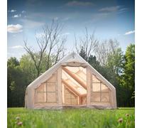 Tenda Gonfiabile da Campeggio 2-10 Persone con Comignolo - Casa Gonfiabile per Famiglie con Pompa d'Aria e Tappeto Impermeabile - Tenda Campeggio Gonfiabile Resistente per Outdoor.