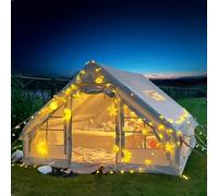 Tenda gonfiabile da campeggio con comignolo, Tenda gonfiabile 2-4 persone, Camping gonfiabile familiare, Tenda da campeggio gonfiabile con pompa d'aria, Casa gonfiabile con tappeto anti-schizzi.