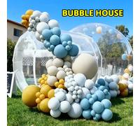 Tenda gonfiabile trasparente per casa delle bolle, installazione rapida con ventilatore, sfondo fotografico per feste, festival essenziale