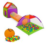 Tenda Igloo Bambini con 200 Palline e Tunnel Pieghevole Giochi Interni Esterni