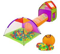Tenda Igloo Per Bambini Con 200 Palline + Tunnel Pieghevole Giochi Salvaspazio