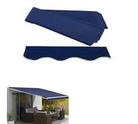 Tenda impermeabile di ricambio in tessuto 300 x 250 cm, copertura a baldacchino retrattile, colore blu, per tende da sole a braccio pieghevole, parasole da esterno (365 x 300 cm)