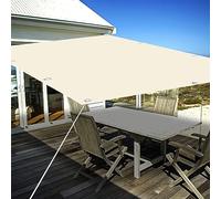 Tenda impermeabile per balcone, 1,2 x 3,6 m, con protezione UV al 95%, include corde per uso esterno, ideale per terrazze, terrazze e balconi, colore bianco caldo