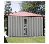 Tenda impermeabile per esterni con occhielli superiori e inferiori, larghezza 102 x altezza 133 cm, antivento, protezione UV, isolamento termico, per facciata anteriore di pergola, cabana, portico