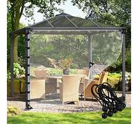 Tenda impermeabile per esterni, trasparente, con pannello perforato, per pergole, terrazze, gazebo, cabane, 2,2,4 x 2,8 x 3 m, resistente alle intemperie