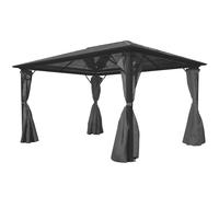 Gazebo con tenda antracite in alluminio 400x300 cm