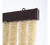 Verdelook Tenda Ciniglia da Sole 100x220 cm Beige, 23 fili, per porta, tenda insetti, con ganci