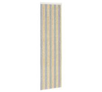 Tenda in ciniglia grigio e beige, 56 x 200 cm | Polipropilene leggero, strisce per appenderle, ganci inclusi, interno ed esterno protetto, pulire con un panno morbido