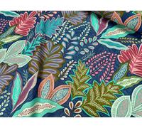 Tenda in cotone con stampa foglie di albero floreale tropicale BOTANIC larghe...