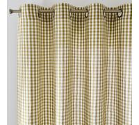 Tenda in cotone e lino, occhielli, Cottage Giallo 140 x 300 cm