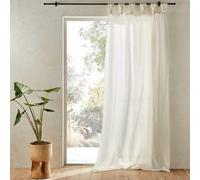 Tenda in lino Jaliska Bianco 140 x 320 cm