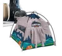 Tenda in miniatura realistica, in scala 1:12, con luce, per casa delle bambole, per giochi di ruolo, decorazione per la casa e il giardino