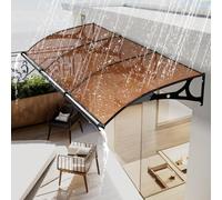Tenda in policarbonato per porte e finestre, resistente alle intemperie, con silenziosa scommessa in alluminio, resistente, facile installazione per porte anteriori e finestre, protezione elegante