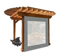 Tenda in PVC trasparente resistente con occhielli, resistente alle intemperie, pannello impermeabile per pergola, veranda, gazebo e giardino, copertura durevole e versatile per spazi esterni