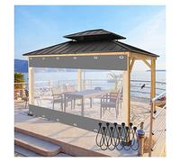 Tenda in tela personalizzata per esterni, spessore 0,5 mm, pergola, pannelli laterali con occhielli, frangivento, per giardino, patio, balcone, dimensioni: 1,9 x 2 m