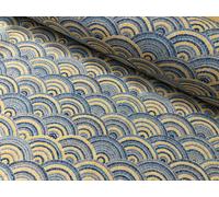Tenda in tessuto damascato pavone floreale art deco con ventaglio arcobaleno ...