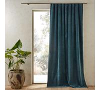 Tenda in velluto stone washed, Nyodhi Blu 140 x 220 cm
