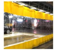 Tenda In Vinile Per Esterni Con Pannelli Trasparenti, Tende Divisorie Per Garage, Tende Scorrevoli Resistenti Con Occhielli, Per Pergolati, Balconi, Verande, Gazebo(Yellow-A,2.4x1.8m/7.9x5.9ft)