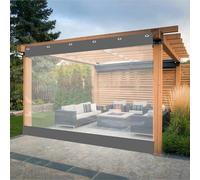 Tenda in vinile per esterni, impermeabile, pannelli laterali per pergolati, resistenti alle intemperie, in PVC trasparente, per pergolati, portici, gazebo, patio, balcone, tende in plastica