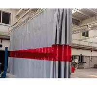 Tenda industriale della saldatura con la finestra di visualizzazione, divisore a prova di fuoco di sicurezza per la protezione dell'officina