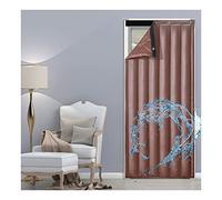 Tenda insonorizzata per porta, isolamento termico, per porte e riduzione del rumore, colore marrone, ad alta efficienza energetica, uso domestico e ufficio