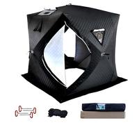 Tenda Invernale Esterna Portatile, Tenda Sauna All'aperto PRO, Tenda da Pesca con Camino, 4 Persone, per Tutte Le Stagioni, Isolata, Solida, Facile, Cucina per Familiari e Amici B