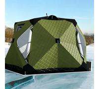 Tenda invernale isolata per pesca sul ghiaccio, per 3-5 persone, in tessuto Oxford antivento e resistente al calore, temperatura di -30 °C, include borsa portaoggetti e tasselli