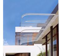 Tenda invisibile in policarbonato per porta d'ingresso, impermeabile e resistente ai raggi UV, per uso esterno, balcone e porta d'ingresso, 40/50 cm, perfetta per protezione dagli agenti atmosferici