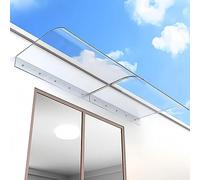 Tenda invisibile per porte e finestre, protezione UV, per ingresso e patio, in policarbonato, protezione da pioggia e sole, design ad arco per il comfort esterno