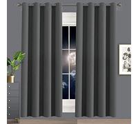 Tenda isolante termica insonorizzata, 140 x 255 cm, elegante tenda per porta della camera da letto, color antracite, perfetta per la riduzione del rumore e la decorazione della casa