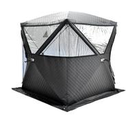 Tenda isolata portatile per tutte le stagioni con camino per campeggio e pesca sulla neve, facile installazione, vista panoramica, design robusto