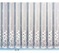 Tenda Jacquard Store nastro in piombo per una bella caduta bianco bel motivo floreale allover nastro arricciato/binario universale H x B 100 x 450 cm per finestra larghezza 140 - 185 cm di alta qualità ...aprire il pacchetto, appendere, fatto! Modello 43