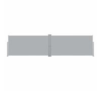 Tenda Lateral retrattile 160x600 cm Grigio | Schermo double face, poliestere antistrappo, doppia cassetta, rimozione tramite maniglie, 2 pali inclusi